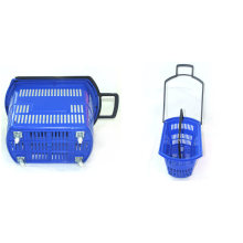 High Quality New Style Four Wheels Supermarket Trolley Basket